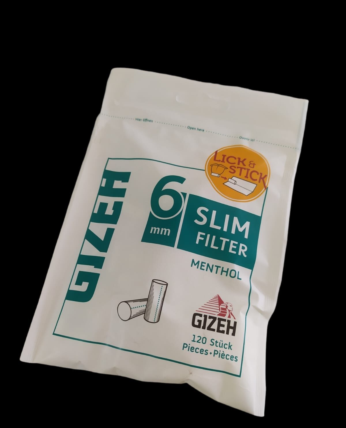 Gizeh Menta Gizeh 6mm 120 filtri Gizeh